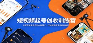 短视频起号创收训练营：从账号精准定位到内容量产，玩转短视频带货高效变现-木子聊项目