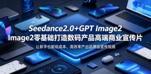 Seedance2.0+GPT Image2零基础打造数码产品高端商业宣传片，让新手也能低成本、高效率产出品牌级宣传视频-木子聊项目