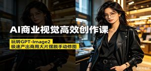 AI商业视觉高效创作课：玩转GPT-Image2，极速产出商用大片摆脱手动修图(更新)-木子聊项目