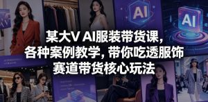 某大V AI服装带货课，各种案例教学，带你吃透服饰赛道带货核心玩法-木子聊项目