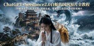 ChatGPT+Seedance2.0白蛇传国风短片全教程｜AI脚本撰写+高清出图+视频生成，零基础打造古风原创影视短片-木子聊项目