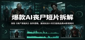 爆款AI丧尸短片拆解：深挖《丧尸清道夫》创作逻辑，复刻玩法快速打造高品质AI影视短片-木子聊项目