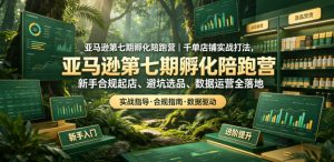 亚马逊第七期孵化陪跑营｜千单店铺实战打法，新手合规起店、避坑选品、数据运营全落地-木子聊项目