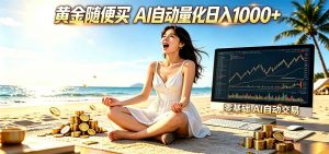 黄金随便买？AI自动外汇量化交易 在家当皇帝 日入1000+-木子聊项目