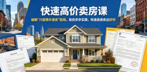 快速高价卖房课，破解“只能降价速卖”困局，助你步步实操，快速卖房卖出好价(更新2026)-木子聊项目