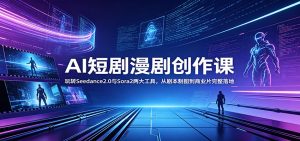 AI短剧漫剧创作课：玩转Seedance2.0与 Sora2两大工具，从剧本制图到商业片完整落地-木子聊项目