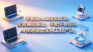 零基础AI编程实战课-更新，无需编程基础，手把手教你用AI快速做出实用工具产品-木子聊项目