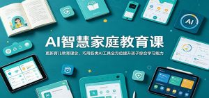 AI智慧家庭教育课：更新育儿教育理念，巧用各类AI工具全方位提升孩子综合学习能力-木子聊项目