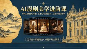 告别AI画面无灵魂！AI漫剧美学进阶课-更新，艺术史+影视语言+AI提示词全教学-木子聊项目
