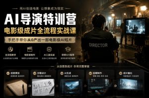 AI导演特训营，电影级成片全流程实战课，手把手带你从0产出一部电影级AI短片-木子聊项目