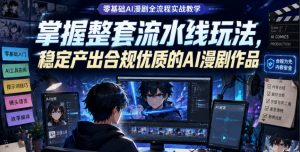 零基础AI漫剧全流程实战教学，掌握整套流水线玩法，稳定产出合规优质的AI漫剧作品-木子聊项目
