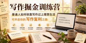 写作掘金训练营，普通人如何依靠写作过上理想生活，可开启你的写作复利之路(更新6月)-木子聊项目
