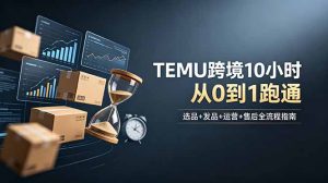 想做TEMU跨境但不知从何下手?选品+发品+运营+售后,10小时从0到1跑通-木子聊项目