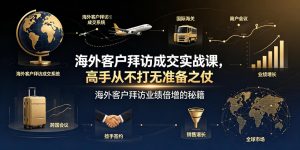 海外客户拜访成交实战课,高手从不打无准备之仗,海外客户拜访业绩倍增的秘籍-木子聊项目