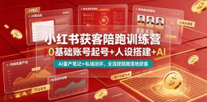 小红书获客陪跑训练营|0基础账号起号+人设搭建+AI量产笔记+平台变现+私域闭环,全流程陪跑落地获客-木子聊项目