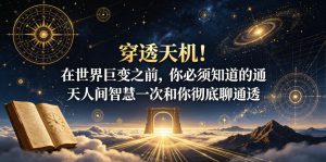 付费文章：穿透天机！在世界巨变之前，你必须知道的通天人间智慧一次和你彻底聊通透-木子聊项目