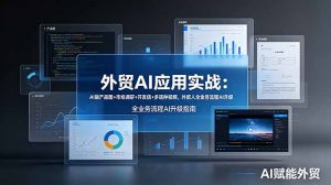 外贸AI应用实战：AI做产品图+市场调研+开发信+多语种视频，外贸人全业务流程AI升级-木子聊项目