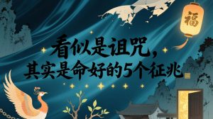 付费文章：看似是诅咒，其实是命好的5个征兆-木子聊项目