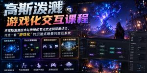 高斯泼溅与游戏化交互课程，将高斯泼溅技术与传统的节点式逻辑深度结合，打造一套“游戏化”的沉浸式场景的交互系统-木子聊项目