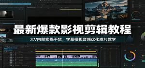 最新爆款影视剪辑教程：大V内部实操干货，字幕模板音频优化成片教学-木子聊项目