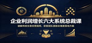 企业利润增长六大系统总裁课：破解传统生意经营困局，获客团队激励全维度落地方案-木子聊项目