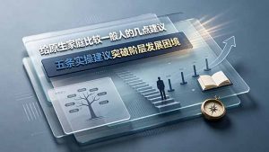 付费文章：给原生家庭比较一般人的几点建议，五条实操建议突破阶层发展困境-木子聊项目