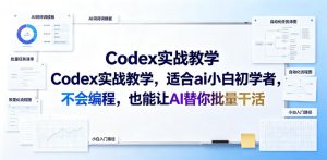 Codex实战教学，适合ai小白初学者，不会编程，也能让AI替你批量干活-木子聊项目