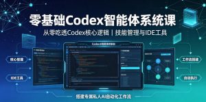 零基础Codex智能体系统课｜从零吃透Codex核心逻辑、技能管理与IDE工具，搭建专属私人AI自动化工作流-木子聊项目