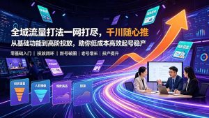 全域流量打法一网打尽，千川随心推从基础功能到高阶投放，助你低成本高效起号稳产-木子聊项目