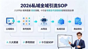 2026私域全域引流SOP|八大平台·矩阵搭建·防封攻略,十行业专属话术流程精准获客变现全课-木子聊项目