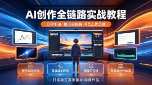 AI创作全链路实战教程|万字手册·提示词拆解·9节工作流课,打造稳定高质量AI视频作品-木子聊项目