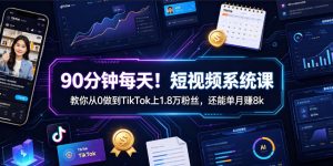 90分钟每天!短视频系统课教你从0做到TikTok上1.8万粉丝,还能单月賺8k【原创双语字幕】-木子聊项目