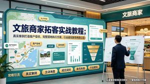 文旅商家拓客实战教程;真实案例打造客户信任,完整落地执行方案,行业避坑账号布局心法-木子聊项目