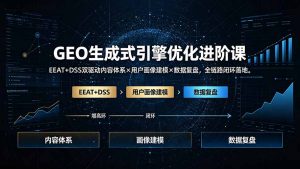GEO生成式引擎优化进阶课:EEAT+DSS双驱动内容体系×用户画像建模×数据复盘,全链路闭环落地-木子聊项目