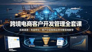 跨境电商客户开发管理全套课·拓客渠道｜询盘转化｜客户分层复购运营完整落地教学-木子聊项目