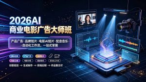 2026AI商业电影广告大师班:产品广告·品牌短片·电影AI短片·配音音乐·自动化工作流,一站式掌握-木子聊项目
